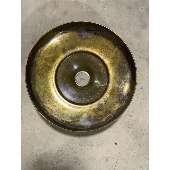 Vintage Brass Light Fixture Ceilling Canopy Medallion 8” - Picture 3 of 4